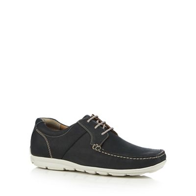 Henley Comfort Navy leather 'Airsoft' lace up Derby shoes
